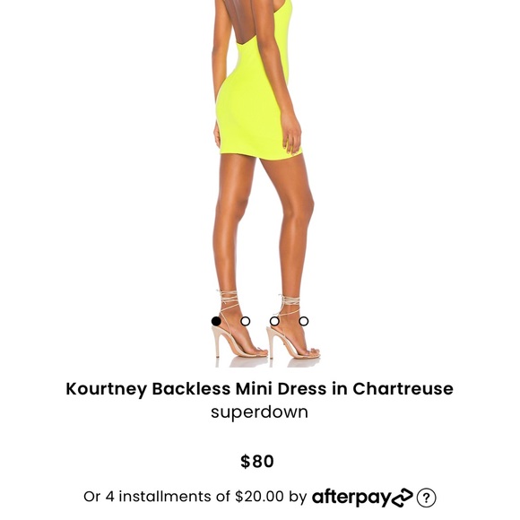 Kourtney Backless Mini Dress in Chartreuse
superdown - Picture 3 of 7